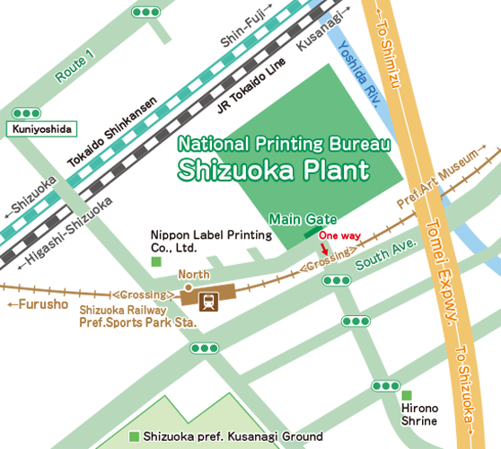 Shizuoka plant map